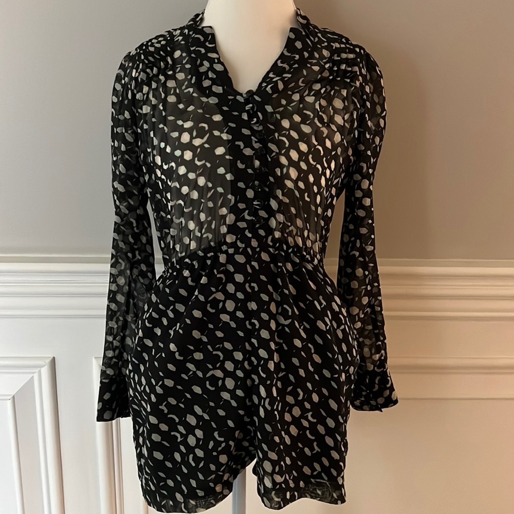 BCBG romper with open back detail